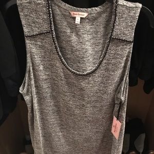 Juicy Couture Gray Sleeveless Top- XL NWT & bling